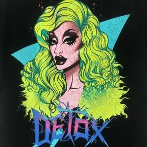 Detox RuPaul's Drag Race Graphic T-Shirt Black Tee‎